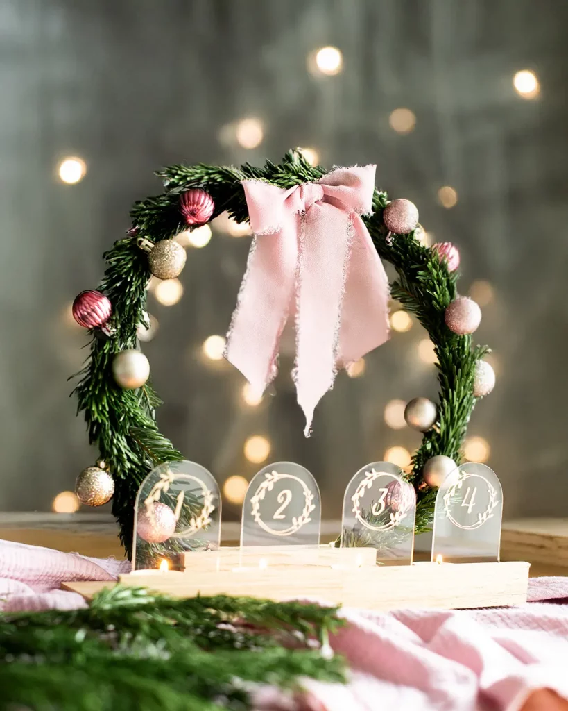Adventskranz mit Acrylhighlights 2